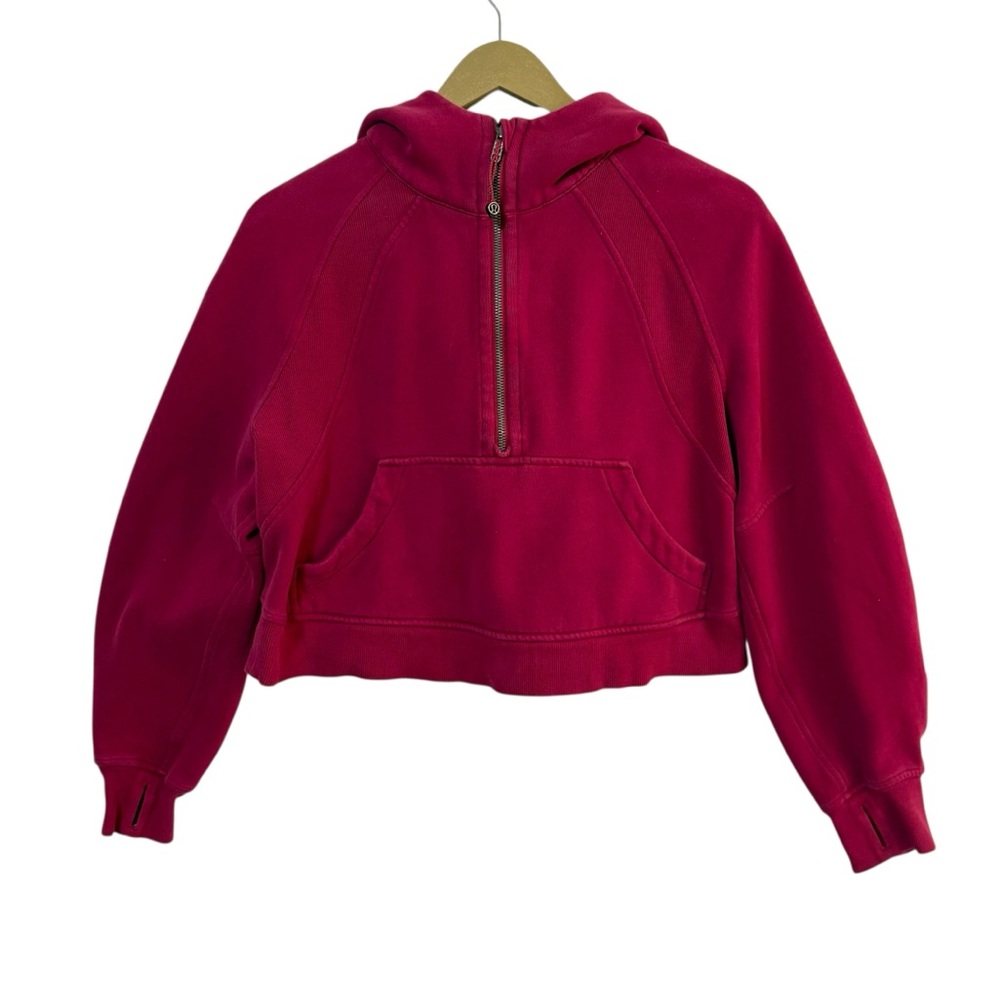 Lululemon‎ Size XS/S Scuba Oversized Half-Zip Hoodie Berry Color Gym Outdoor Run